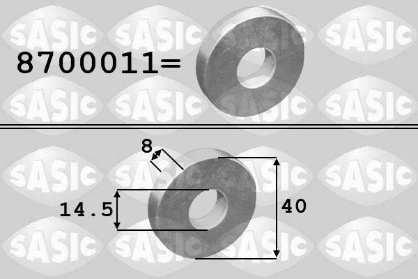 Sasic 8700011 - Плоская шайба, ременный шкив - коленчатый вал autodnr.net