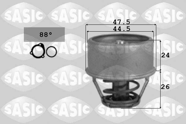 Sasic 9000038 - Термостат, охолоджуюча рідина autocars.com.ua