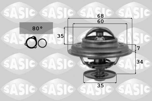 Sasic 9000067 - Термостат, охолоджуюча рідина autocars.com.ua