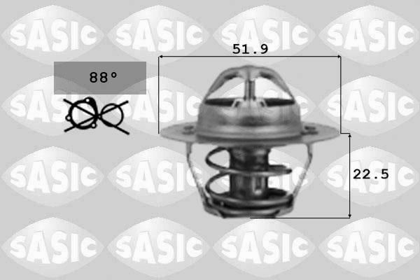 Sasic 9000124 - Термостат, охолоджуюча рідина autocars.com.ua