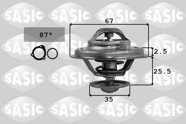 Sasic 9000167 - Термостат, охолоджуюча рідина autocars.com.ua