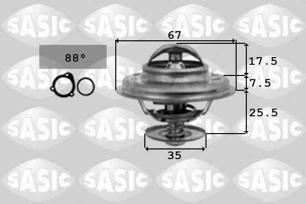 Sasic 9000335 - Термостат, охолоджуюча рідина autocars.com.ua