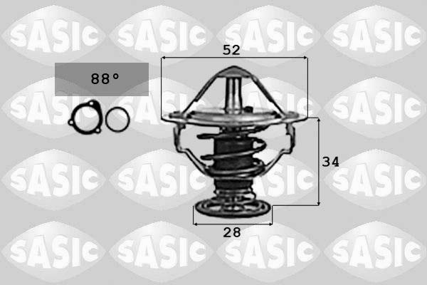 Sasic 9000714 - Термостат, охолоджуюча рідина autocars.com.ua