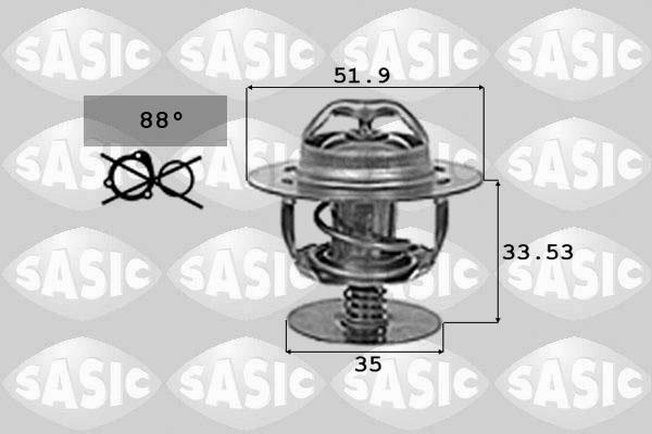 Sasic 9000719 - Термостат, охолоджуюча рідина autocars.com.ua