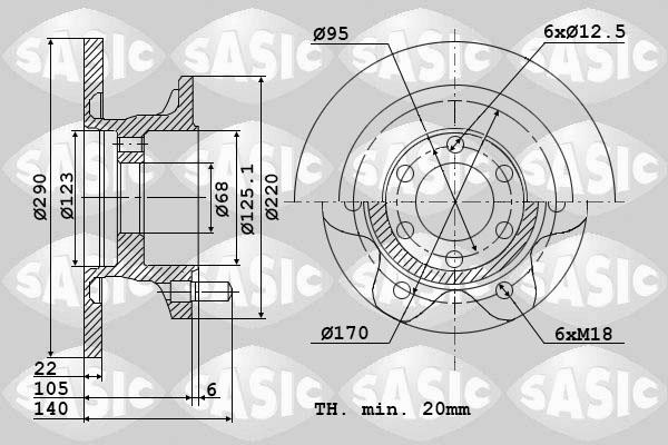 Sasic 9004809J - Тормозной диск avtokuzovplus.com.ua