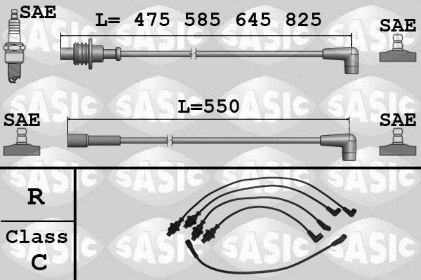 Sasic 9280005 - Комплект проводів запалювання autocars.com.ua