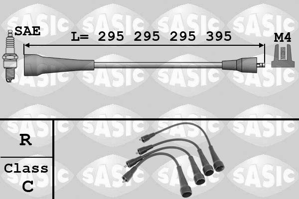 Sasic 9284001 - Комплект проводів запалювання autocars.com.ua