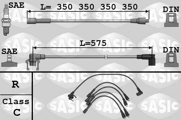 Sasic 9284009 - Комплект проводов зажигания avtokuzovplus.com.ua