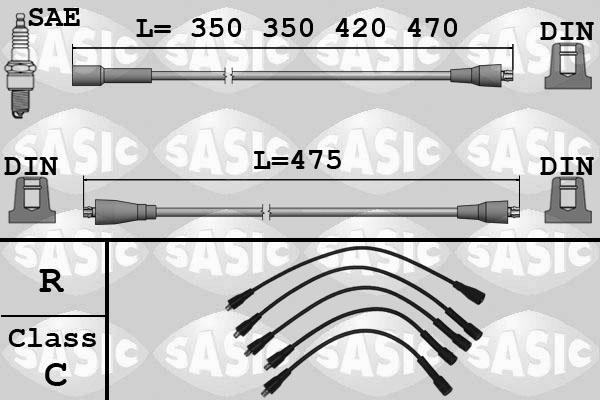 Sasic 9284016 - Комплект проводов зажигания avtokuzovplus.com.ua