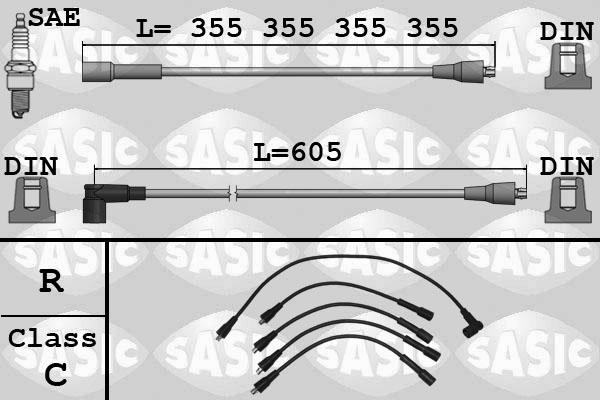 Sasic 9284017 - Комплект проводов зажигания avtokuzovplus.com.ua