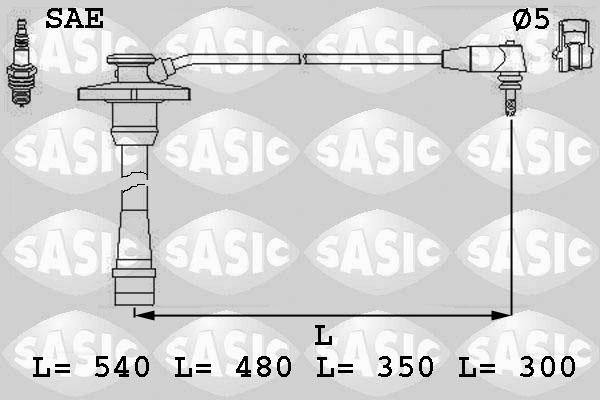 Sasic 9286001 - Комплект проводів запалювання autocars.com.ua