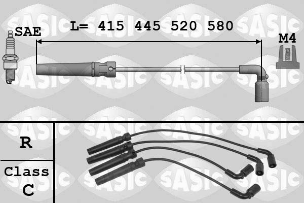 Sasic 9286003 - Комплект проводов зажигания autodnr.net