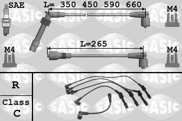 Sasic 9286004 - Комплект проводов зажигания avtokuzovplus.com.ua