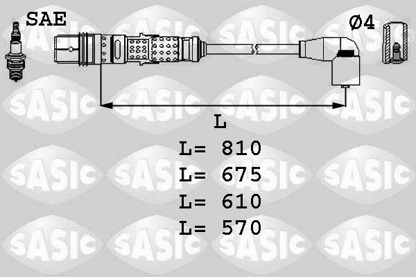 Sasic 9286006 - Комплект проводов зажигания autodnr.net