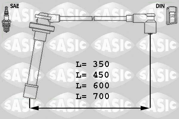 Sasic 9286011 - Комплект проводів запалювання autocars.com.ua