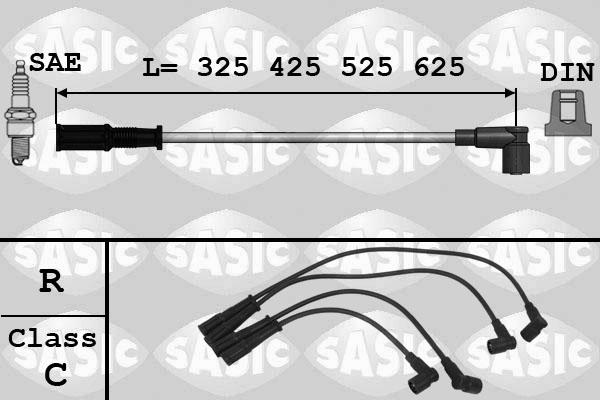 Sasic 9286017 - Комплект проводів запалювання autocars.com.ua