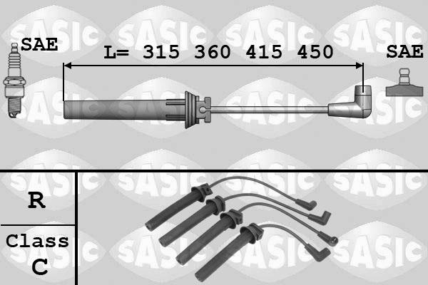 Sasic 9286029 - Комплект проводів запалювання autocars.com.ua