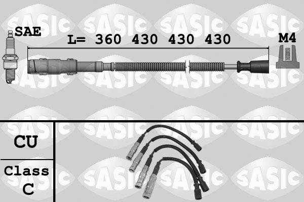 Sasic 9286033 - Комплект проводів запалювання autocars.com.ua