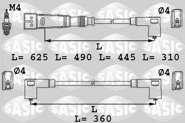 Sasic 9286034 - Комплект проводов зажигания autodnr.net