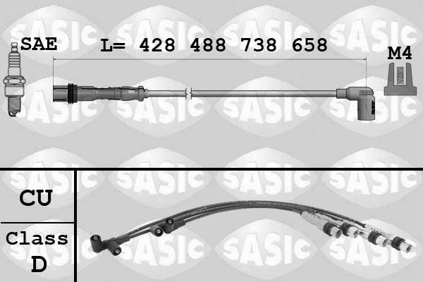 Sasic 9286052 - Комплект проводів запалювання autocars.com.ua