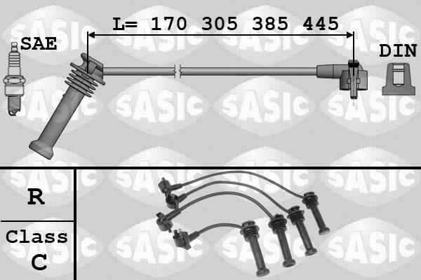 Sasic 9286054 - Комплект проводів запалювання autocars.com.ua