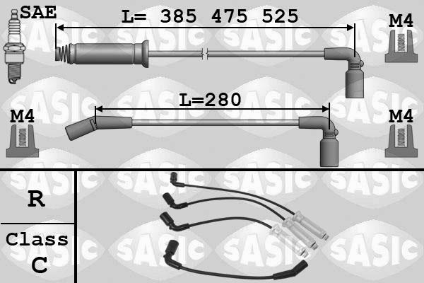 Sasic 9286058 - Комплект проводов зажигания autodnr.net