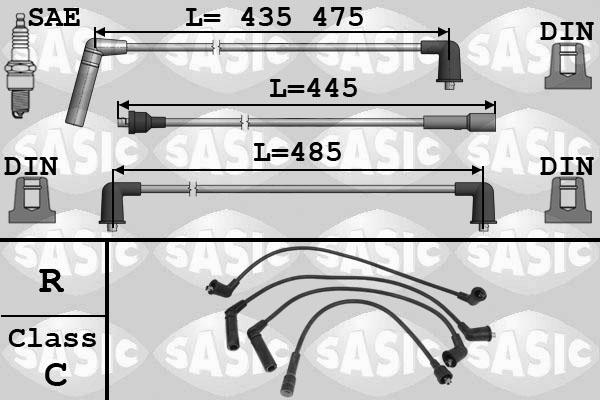 Sasic 9286063 - Комплект проводів запалювання autocars.com.ua