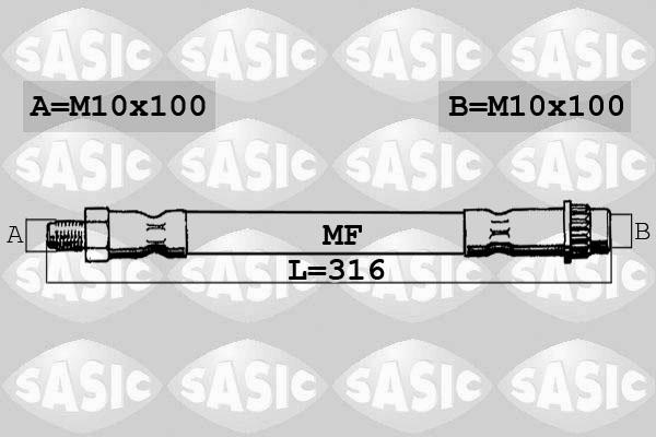 Sasic SBH0147 - Тормозной шланг avtokuzovplus.com.ua