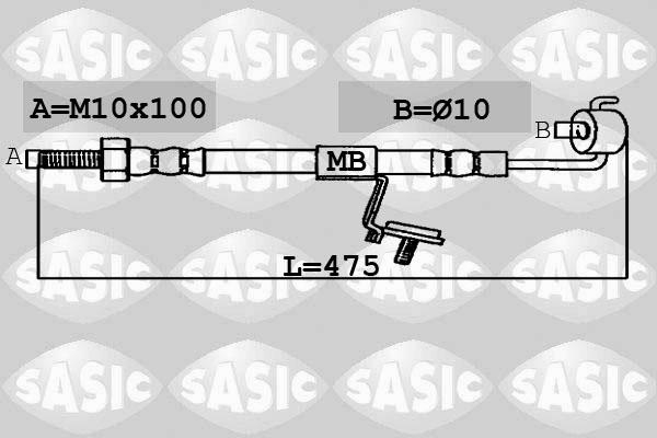 Sasic SBH6320 - Тормозной шланг avtokuzovplus.com.ua