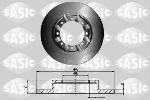 Sasic T611001 - Гальмівний диск autocars.com.ua