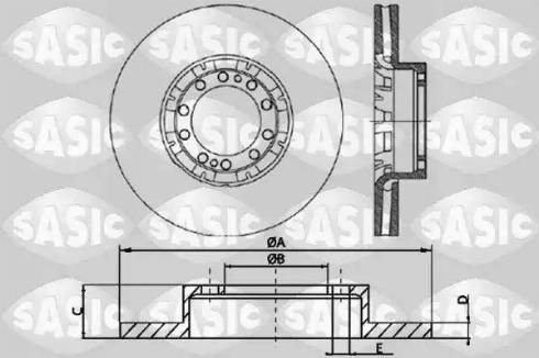 Sasic T611002 - Тормозной диск avtokuzovplus.com.ua