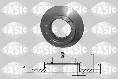 Sasic T613001 - Гальмівний диск autocars.com.ua