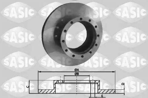 Sasic T616004 - Тормозной диск avtokuzovplus.com.ua