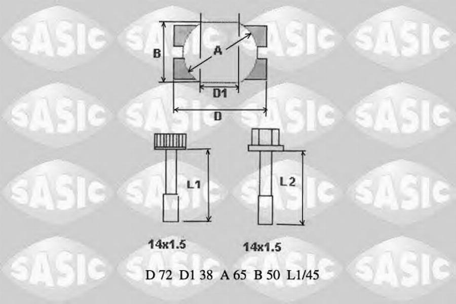 Sasic T772001 - Ремонтный комплект, рычаг подвески avtokuzovplus.com.ua