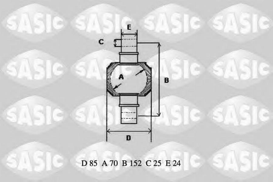 Sasic T773022 - Центральний шарнір, трикутний важіль autocars.com.ua