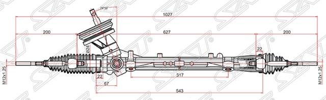 SAT ST48001EM02A - Рулевой механизм, рейка avtokuzovplus.com.ua