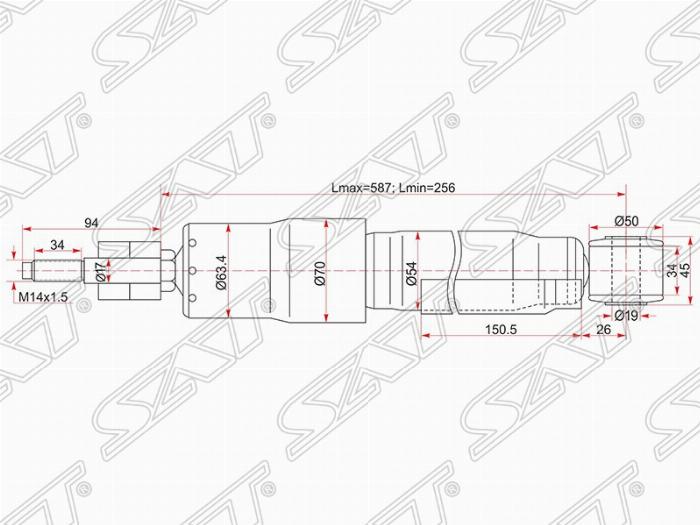 SAT ST-48531-69795 - Амортизатор avtokuzovplus.com.ua