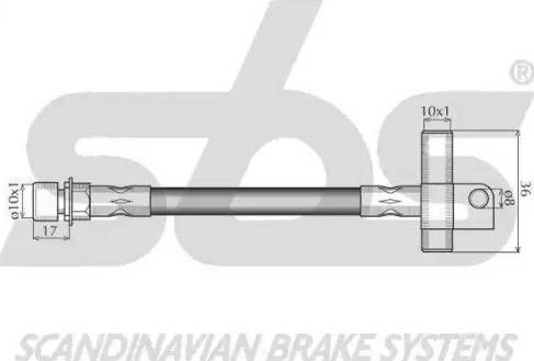 SBS 1330852584 - Гальмівний шланг autocars.com.ua