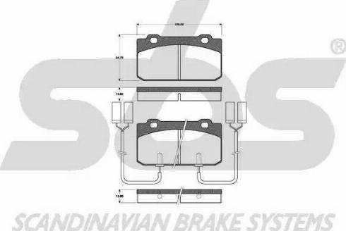 SBS 1501221005 - Гальмівні колодки, дискові гальма autocars.com.ua