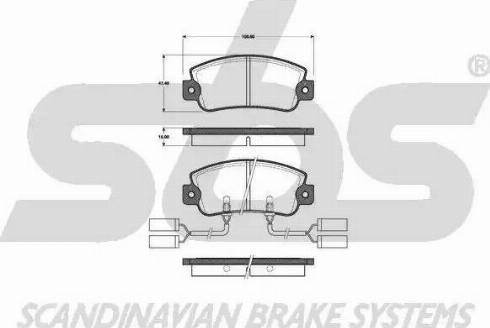 SBS 1501221010 - Гальмівні колодки, дискові гальма autocars.com.ua