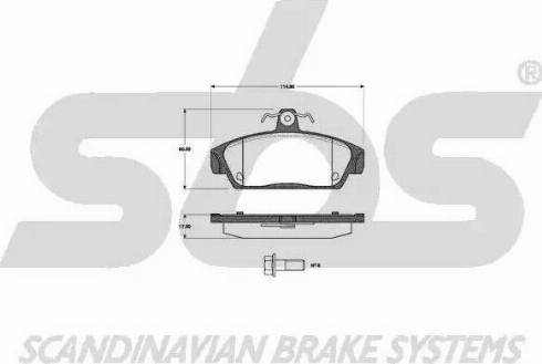 SBS 1501221211 - Гальмівні колодки, дискові гальма autocars.com.ua