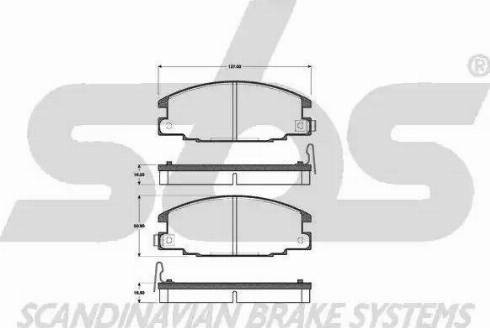 SBS 1501221405 - Гальмівні колодки, дискові гальма autocars.com.ua