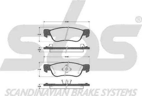 SBS 1501221406 - Тормозные колодки, дисковые, комплект autodnr.net