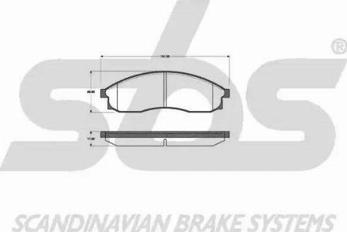 SBS 1501222250 - Гальмівні колодки, дискові гальма autocars.com.ua