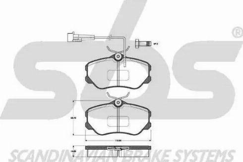 SBS 1501222328 - Гальмівні колодки, дискові гальма autocars.com.ua