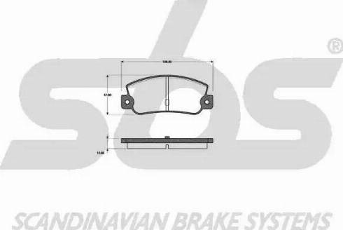 SBS 1501222329 - Гальмівні колодки, дискові гальма autocars.com.ua