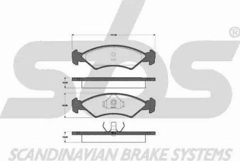 SBS 1501222504 - Гальмівні колодки, дискові гальма autocars.com.ua