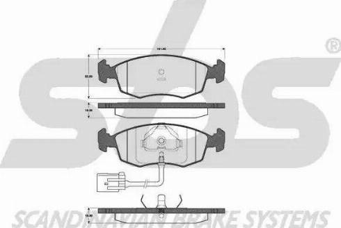 SBS 1501222531 - Гальмівні колодки, дискові гальма autocars.com.ua