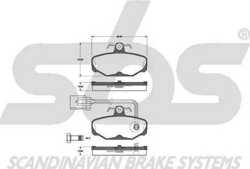 SBS 1501222532 - Тормозные колодки, дисковые, комплект avtokuzovplus.com.ua