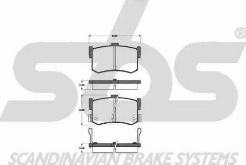 SBS 1501222617 - Гальмівні колодки, дискові гальма autocars.com.ua